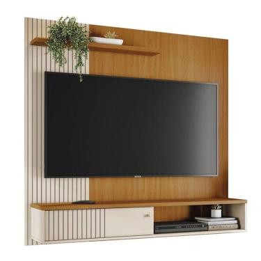 Imagem de Bancada Suspensa Aurora Para 65 Polegadas Com Portas - Madetec Cinamomo Off White