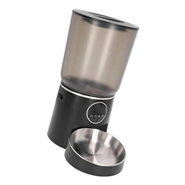 Imagem de Generic Alimentador de Gato Cronometrado, Alimentador de Cães de Gato Automático Suporte de Energia Dupla ABS 5L ABS 5L para Viagem (Botão)
