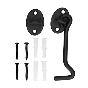 Imagem de Fechadura de Porta de Celeiro, Trava de Porta de Celeiro Preta, Kit de Trava de Porta Deslizante de Aço Inoxidável para Porta, Janela, Armário, Galpão, Ferragens de Porta