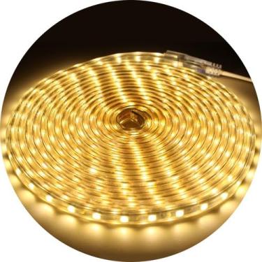 Imagem de Mangueira Led 5050 7m Branco Quente Controle Remoto Dimmer