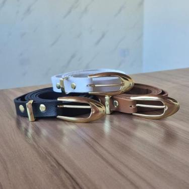 Imagem de KIT Cinto PLUS SIZE Feminino com Fivela 1,5 Oval - NoBrand, Branco, Pr