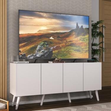 Imagem de Rack Retrô Para TV Até 50 Polegadas Com MP1071 Branco