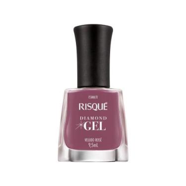 Imagem de Esmalte Risqué Diamond Gel Veludo Rosé - Cremoso Hipoalergênico 9,5ml,
