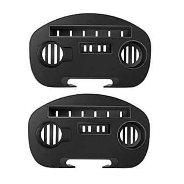 Imagem de Bandeja de cadeira C-Chain com 2 unidades de gravidade zero – suporte de copo para cadeiras dobráveis grandes, cadeiras de descanso gravidade zero clipe universal com compartimento para dispositivos móveis, bandeja de lanche e bandeja de copo de água