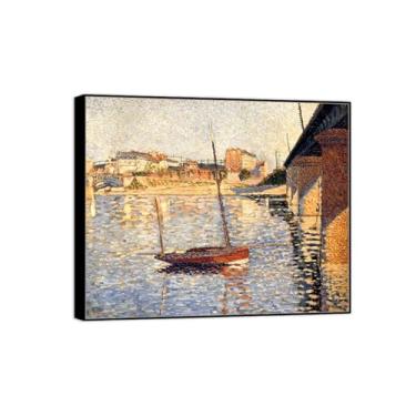 Imagem de Pintura famosa de arte de parede em tela para decoração de casa - Porta 4 - Pôster de moldura preta e impressões para sala de estar 40 x 50 cm 16 x 20 pol