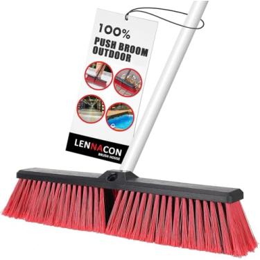 Imagem de Vassoura de pressão de 45,7 cm, resistente, vassoura de neve com cabo longo, vassoura de garagem, vassoura para jardim, pátio, garagem, banheiro, cozinha, banheira, tapete, azulejo, deck, concreto