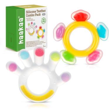 Imagem de Palmeira de silicone Teether Combo Haakaa e roda gigante para mais de 