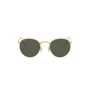 Imagem de Óculos de Sol Ray-Ban Round Metal 0RB3447 919631 Tam 53 / Ouro - Lentes Verde