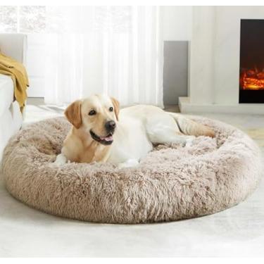 Imagem de CAMINHA DONUT NUVEM PET PELUCIA G REDONDA CAMA PELUCIADA NINHO CASINHA CASA COLCHONETE Cachorros E Gatos PELUCIADO FUNDO ANTIDERRAPANTE QUALIDADE PREMIUM G 60CM (CREME)