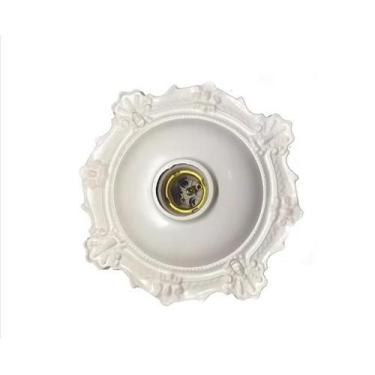 Imagem de Plafon Decorativo Colonial Soquete 21X21Cm Trioplast Tptf