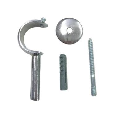 Imagem de Suporte Cortina Varão Simples 28mm alumínio com haste 4cm un - Bela Ar