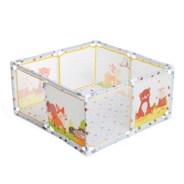 Imagem de Chiqueirinho Cercadinho Quadrado Infantil Bebê - Replay Kids, Amarelo