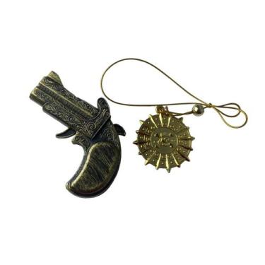 Imagem de Kit Pirata Acessórios Colar e Arminha de plástico Fantasia - Blook, am