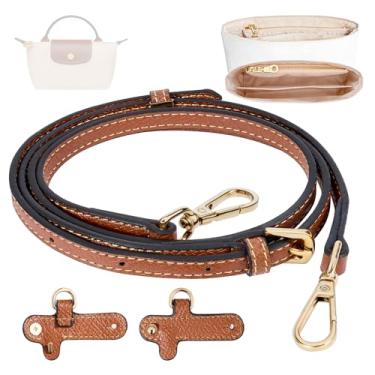 Imagem de SENTEN 3 conjuntos de mini kit de alça de bolsa compatível com Longchamp, alça ajustável com vários bolsos à prova d'água e organizador de bolsa