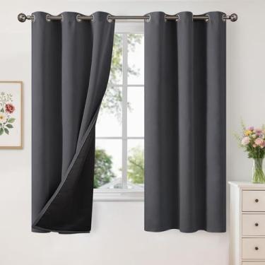 Imagem de Cortinas YoungStex Thermal 100% Blackout 160x160cm Cinza escuro