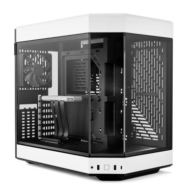 Imagem de Gabinete Gamer Aquário Hyte Y60 - Cabo Riser - 3 Fans - E-ATX - Preto e Branco - CS-HYTE-Y60-BW
