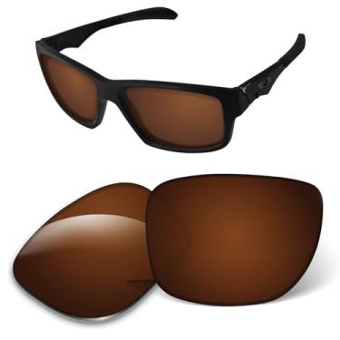 Imagem de Lentes de substituição de 1,6 mm compatíveis com óculos de sol Oakley Jupiter Squared OO9135, antiarranhões e resistentes a impactos, Marrom âmbar., One Size