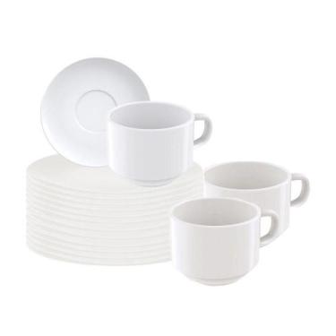 Imagem de Xícaras de Chá Tramontina Paola Porcelana 240ml (2Pçs)