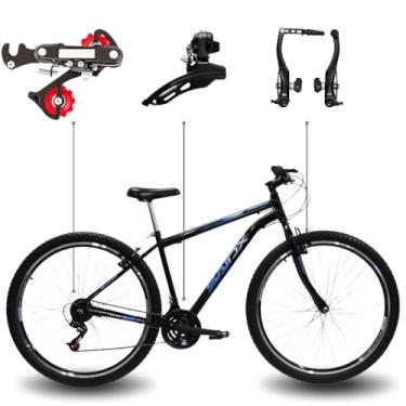 Imagem de Bicicleta Aro 29 Saidx 21 Vel Quadro Aço Carbono Freio V-Brake Garfo Rígido Aro Aero (Azul)