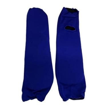 Imagem de Colaxi Caneleiras do peito do pé, equipamento de proteção, par de caneleiras, protetores de perna para sparring, sanda, mma, muay thai, artes marciais, azul S