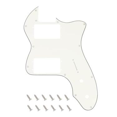 Imagem de Banworks 3 Ply Tele HH Pickguard 12 Furos Ampla Faixa Captador Slot Capa Telecaster Pickguard Scratch Plate para USA/Mexican Fender Vintage 72 Tele Thinline Style Electric Guitar JT-HB-07 Vintage