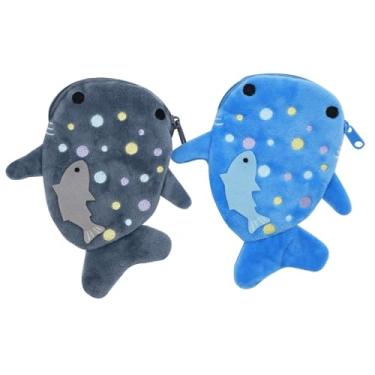 Imagem de Cute Shark Coin Purse Plush Change Holder Small Wallet Storage Bag for Women Girls Lady Kids