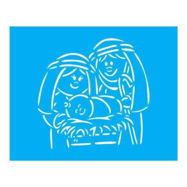 Imagem de Stencil Tamako Menino Jesus - 20X25Cm - Ref B660