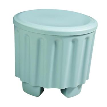 Imagem de Baoblaze Banco de armazenamento pufe empilhável, cadeira de penteadeira, assento de penteadeira, apoio para os pés para, quarto, corredor, Verde