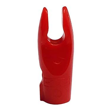 Imagem de Southland Archery Supply Original Small Throat Pin Nock para flechas de arco de tiro com arco feito nos EUA - pacote com 12 (vermelho)