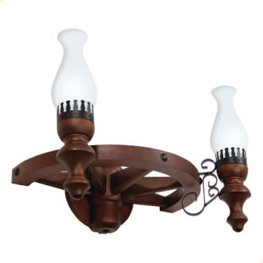 Imagem de Arandela Muller Roda Carroça 2 Lâmpadas Envelhecida 902e