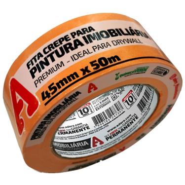 Imagem de Fita Crepe Laranja 50m 45mm para Pintura Imobiliária - 00400100244 - ADERE