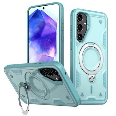 Imagem de SORAKA Capa para Samsung Galaxy A55 5G com suporte,compatível com MagSafe,Capa Galaxy A35 5G com chapa de ferro Capa resistente que absorve choques Proteção contra quedas de nível militar