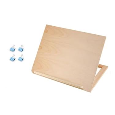 Imagem de Fenteer Cavalete de mesa para pintura, dobrável, livro de receitas, ajustável, de madeira, portátil, leve, para iniciantes, para desenho e esboço, 1 Conjunto