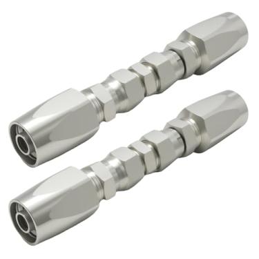 Imagem de EATAKWARD 2 peças de acessórios hidráulicos reutilizáveis de 1/2 polegada, kit de reparo de mangueira hidráulica de linha única, kit de reparo de mangueira hidráulica HHRK12