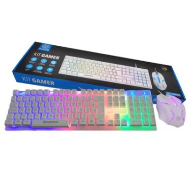 Imagem de Kit Teclado E Mouse Gamer Hoopson Tpc-096kb, RGB LED, Anti-Ghosting, USB, Branco