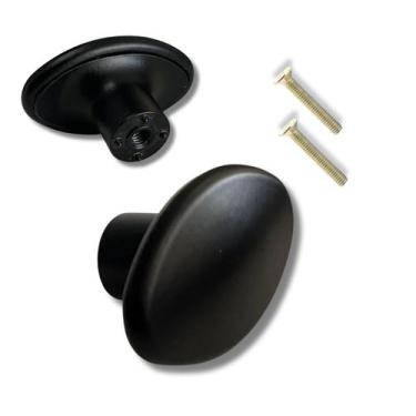 Imagem de Kit 8 Puxadores Ponto Oval de Gavetas, Móveis em Metal - Compras Fácei