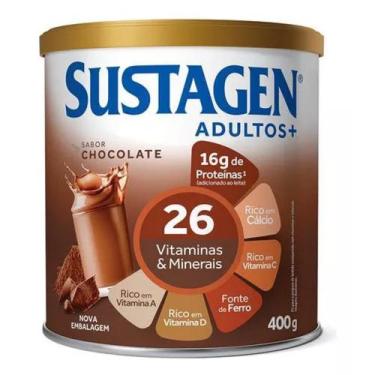Imagem de Complemento Alimentar Sustagen Adultos+ Lata 400g, Chocolate