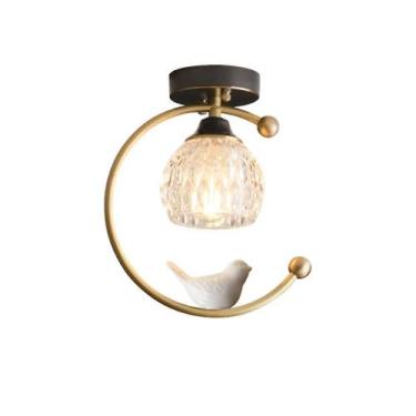Imagem de Luminárias de teto luz de teto dourado corredor mini lustre de cristal