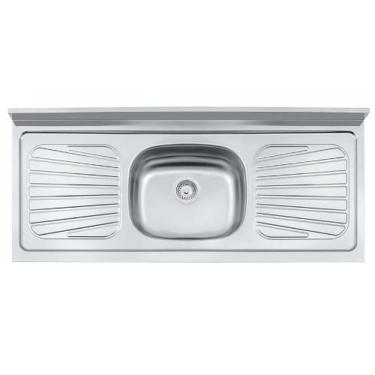 Imagem de Pia Inox 120x52cm Cuba Central Com Válvula - Tramontina