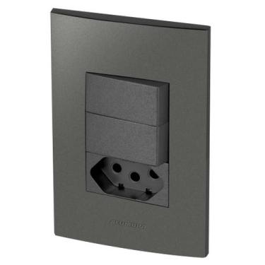 Imagem de Conjunto 2 Paralelos + 1 Tomada 10A - Inova Grafite - Agt15 - Alumbra