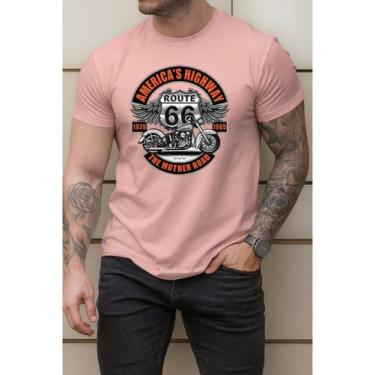 Imagem de Camiseta Estampada Estrada Route 66 Harley Algodão Premium - Versitz, 