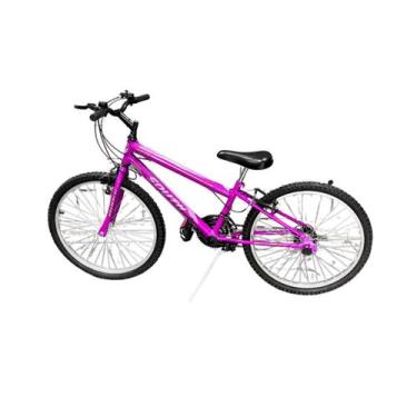 Imagem de Bicicleta Aro 24 Infantil 18 marchas Freio VBrake south, Pink