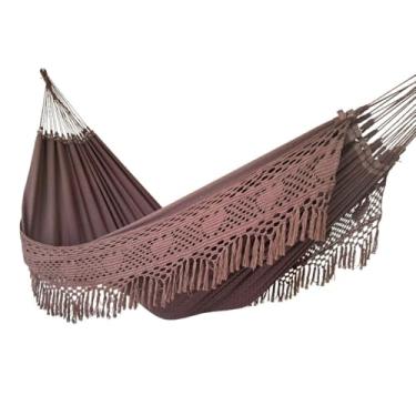 Imagem de Rede de Dormir Luxuosa para Casal - Rede de Descanso Premium para Lazer e Conforto(MARRON PREMIUM)