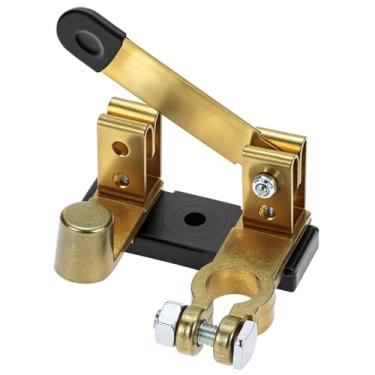 Imagem de QWORK Interruptor de desconexão de bateria de poste superior, 12 V/24 V 250/750 AmpsInterruptor de corte de energia do isolador, vertical negativo