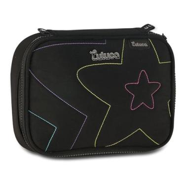 Imagem de Estojo Box Luluca 36 Pens Com Elástico Organizador Escolar Preto