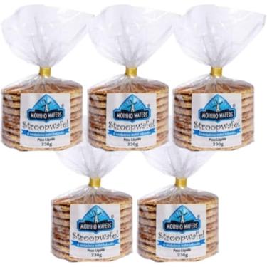 Imagem de Kit 5 Pacotes de Stroopwafel Moinho Wafers - Wafel Holandês 230g cada