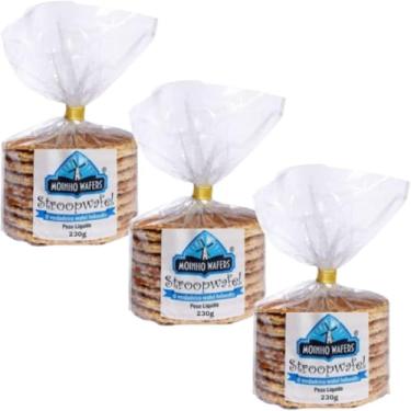 Imagem de Kit 3 Pacotes de Stroopwafel Moinho Wafers - Wafel Holandês 230g cada