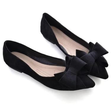 Imagem de Sapatos rasos TN TANGNEST femininos, moda, bico fino, pretos