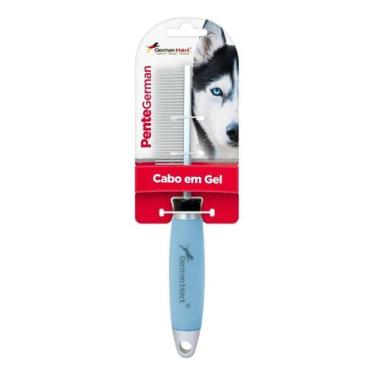 Imagem de Pente Fino Com Cabo Em Gel P/ Cães E Gatos Germanhart Cor Azul, Azul, 
