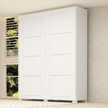 Imagem de Guarda-Roupa Helena 2 Portas 2 Gavetas 100% Mdf Branco - Acp Móveis